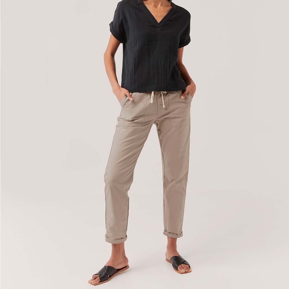 Pact Woven Twill Roll Up Pant Size M
